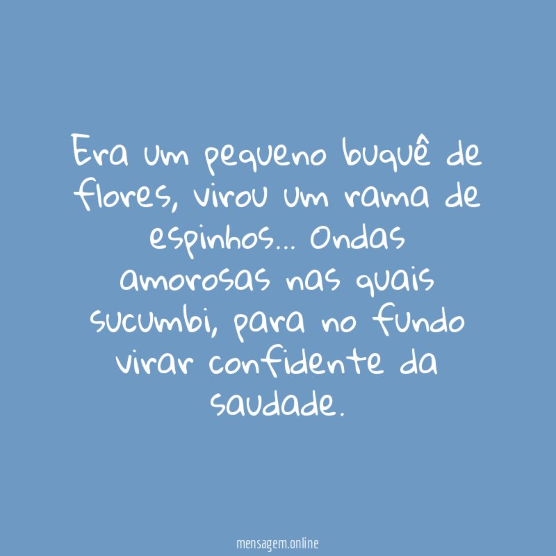 Era um pequeno buquê de flores