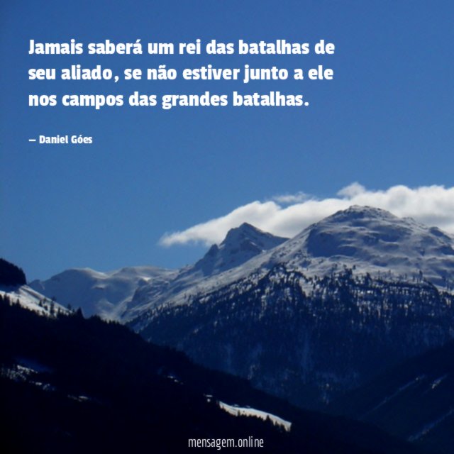 Jamais saberá um rei das batalhas de seu aliado