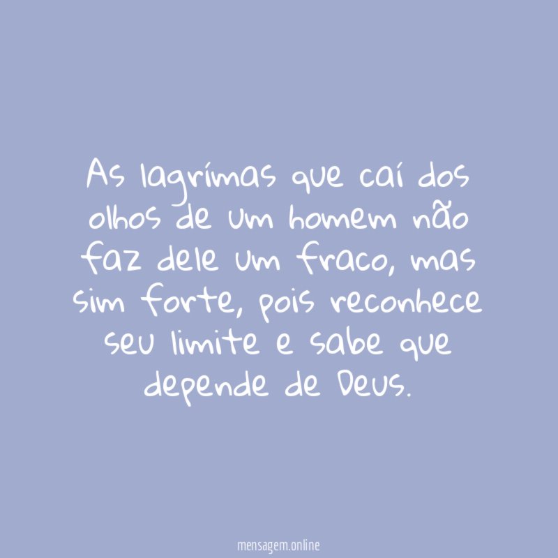 As lagrímas que caí dos olhos de