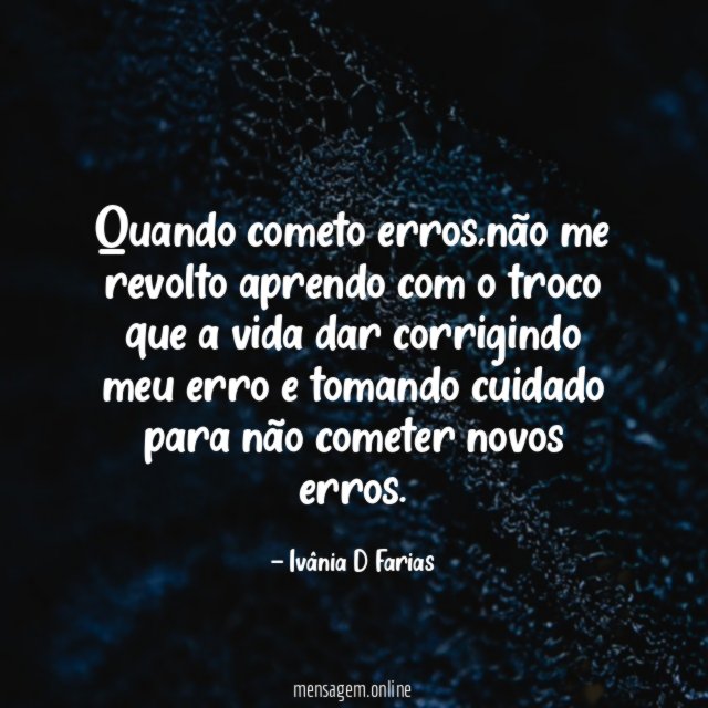 Quando cometo erros