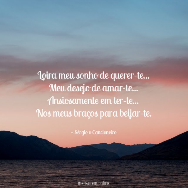 Loira meu sonho de querer-te