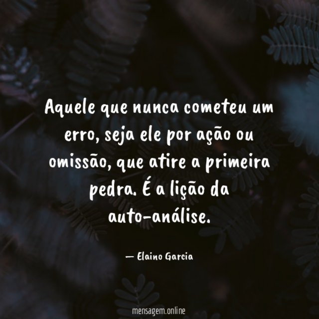 Aquele que nunca cometeu um erro