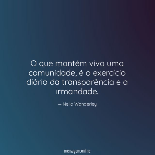 O que mantém viva uma comunidade