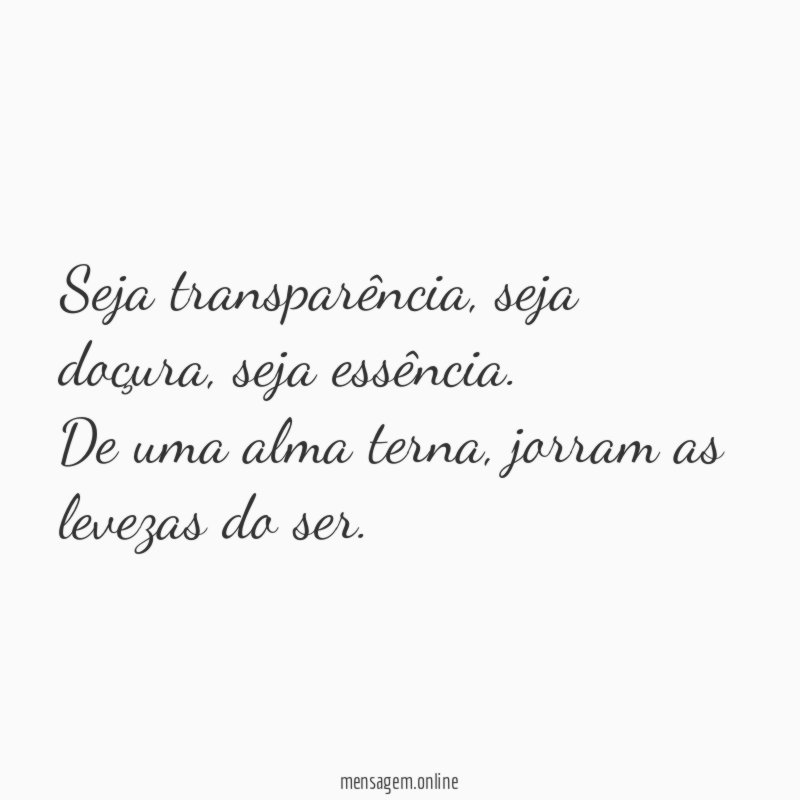 Seja transparência