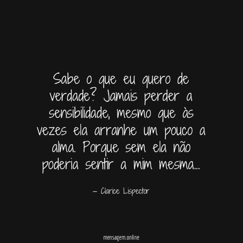 Sabe o que eu quero de verdade