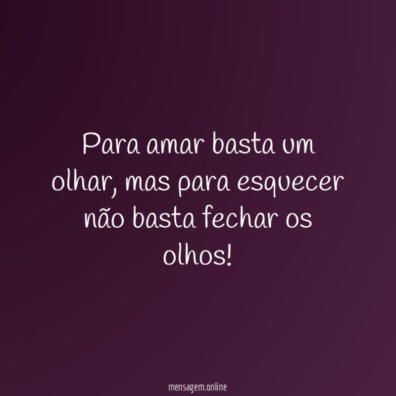 Para amar basta um olhar