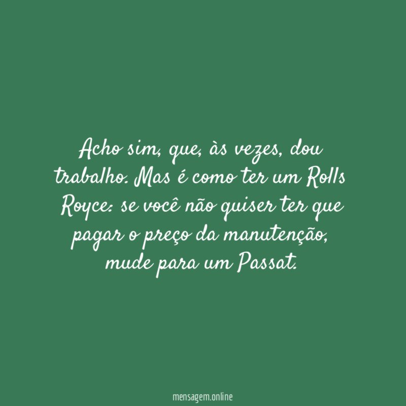 Acho sim