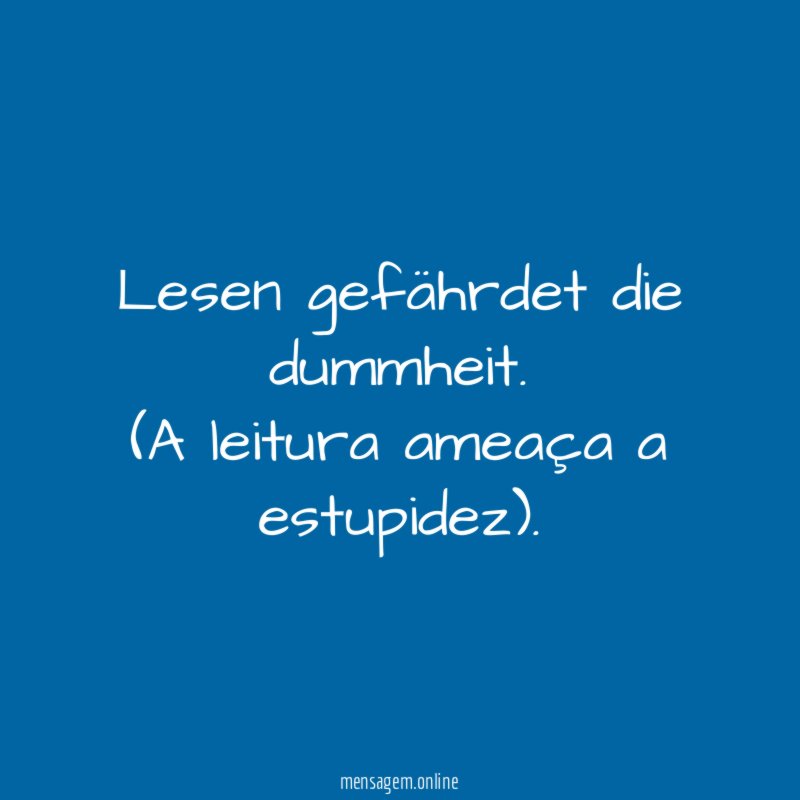 Lesen gefährdet die dummheit