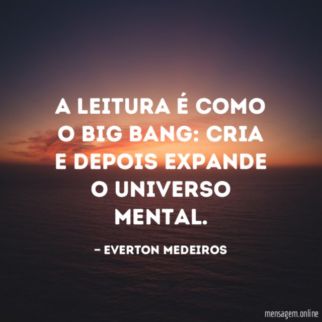 A leitura é como o Big Bang