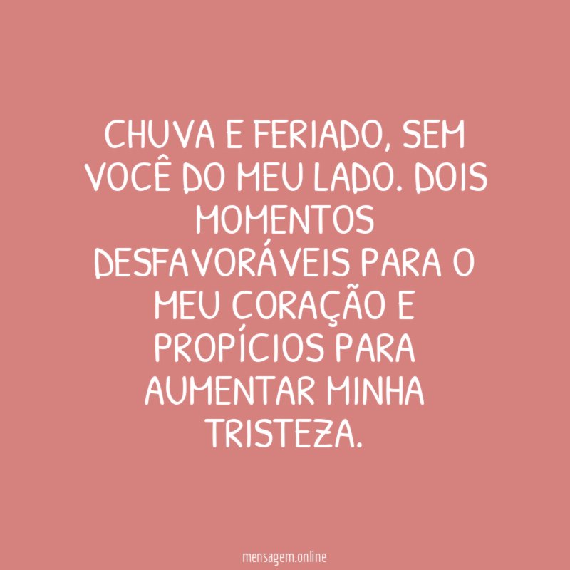Chuva e feriado