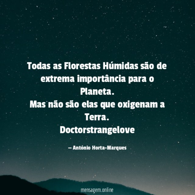 Todas as Florestas Húmidas são de extrema importância para o Planeta.
Mas não são elas que oxigenam a Terra.