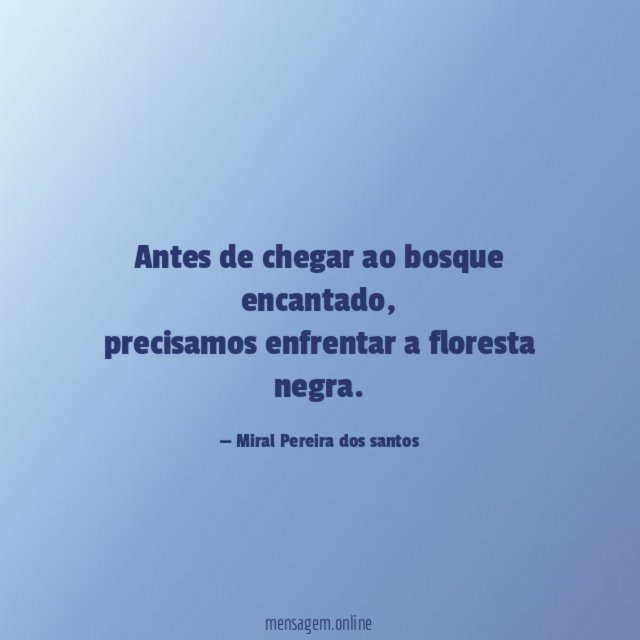 Antes de chegar ao bosque encantado