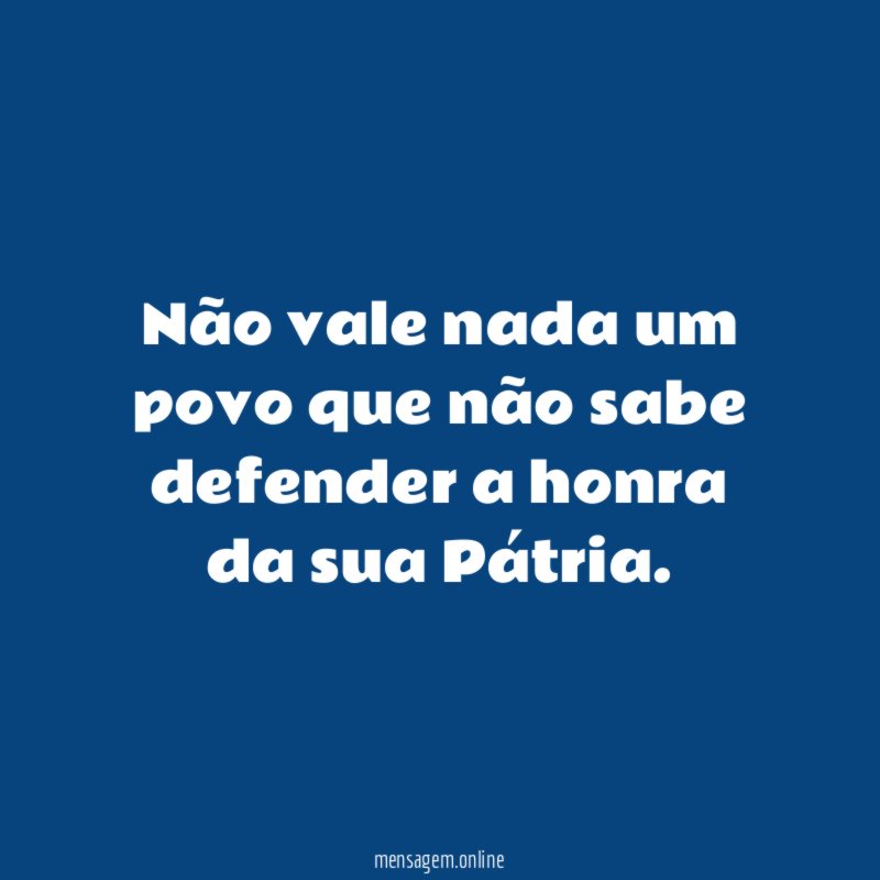 Não vale nada um povo que não sabe
