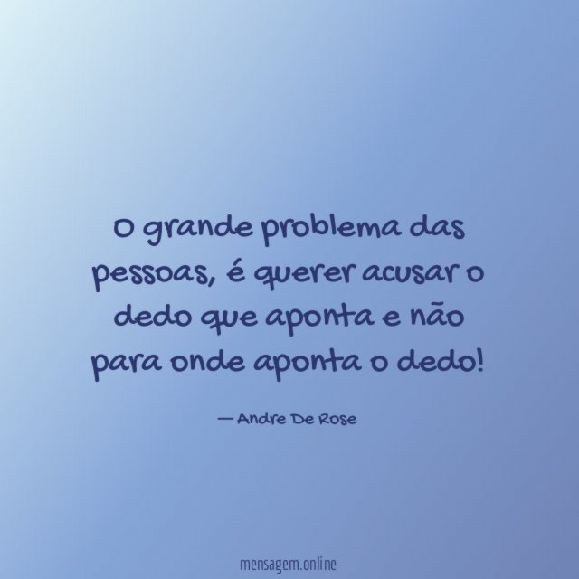 O grande problema das pessoas