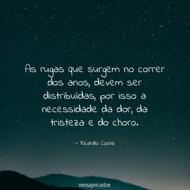 As rugas que surgem no correr dos anos