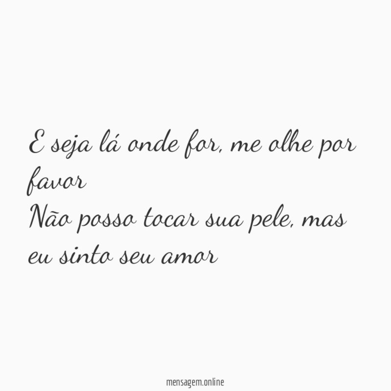 E seja lá onde for