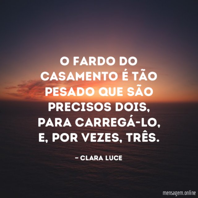 O fardo do casamento é tão pesado que são precisos dois