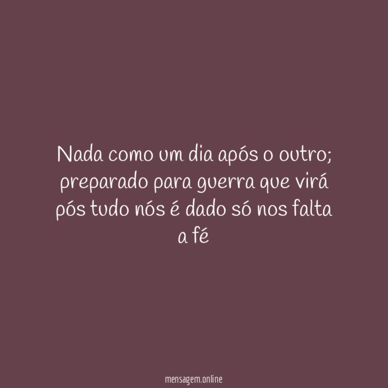 nada como um dia após o outro
