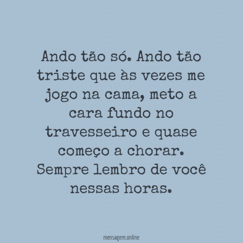 Ando tão só