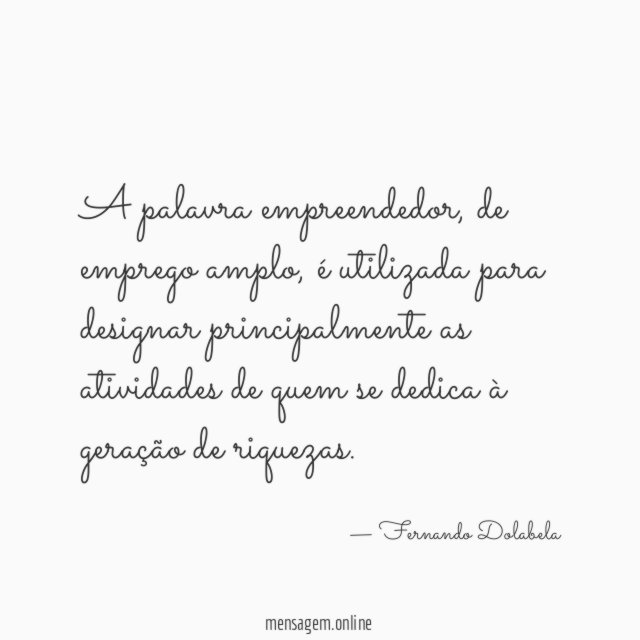 A palavra empreendedor