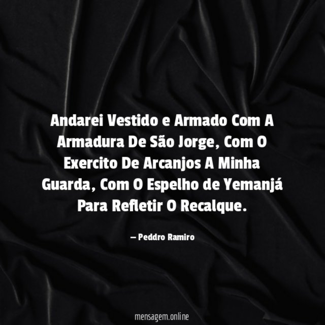 Andarei Vestido e Armado Com A Armadura De São Jorge