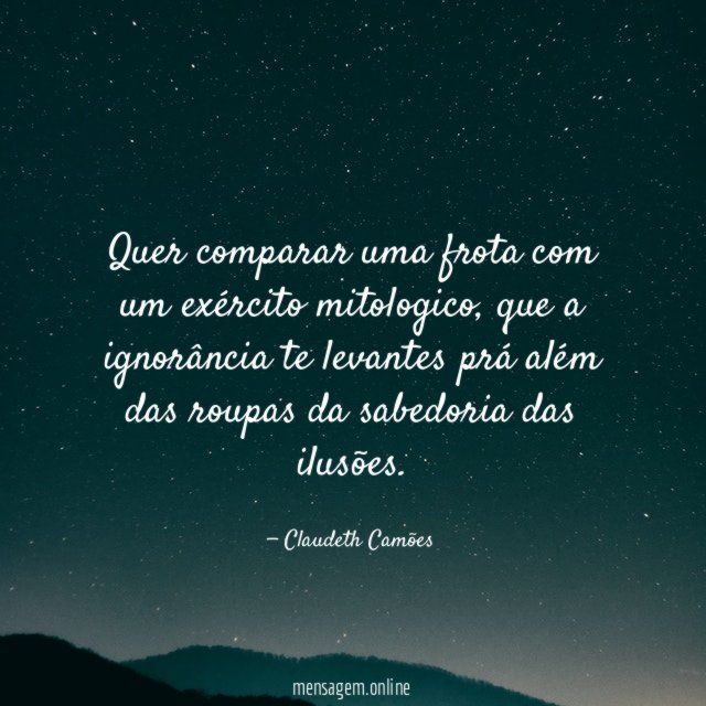 Quer comparar uma frota com um exército mitologico