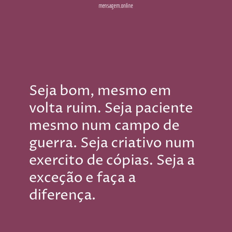 Seja bom