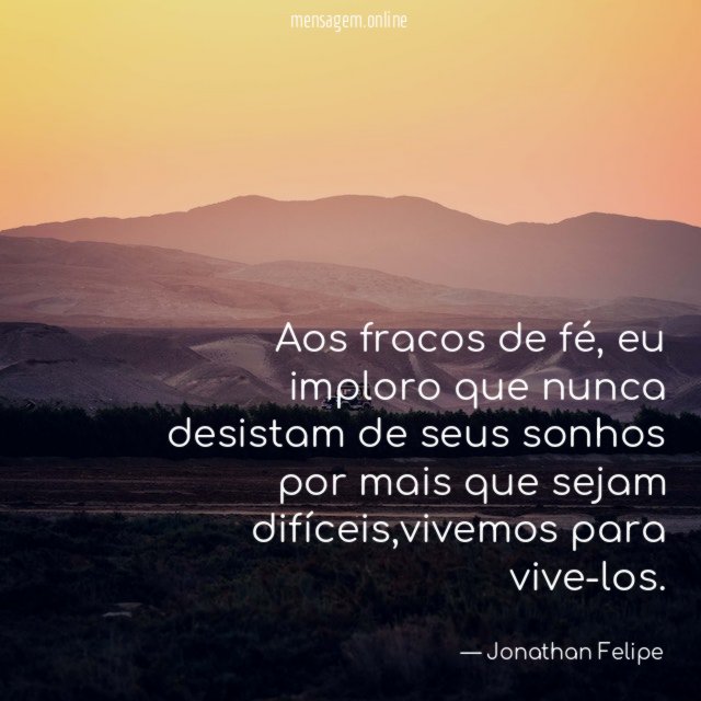Aos fracos de fé