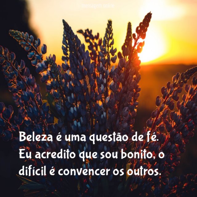 Beleza é uma questão de fé