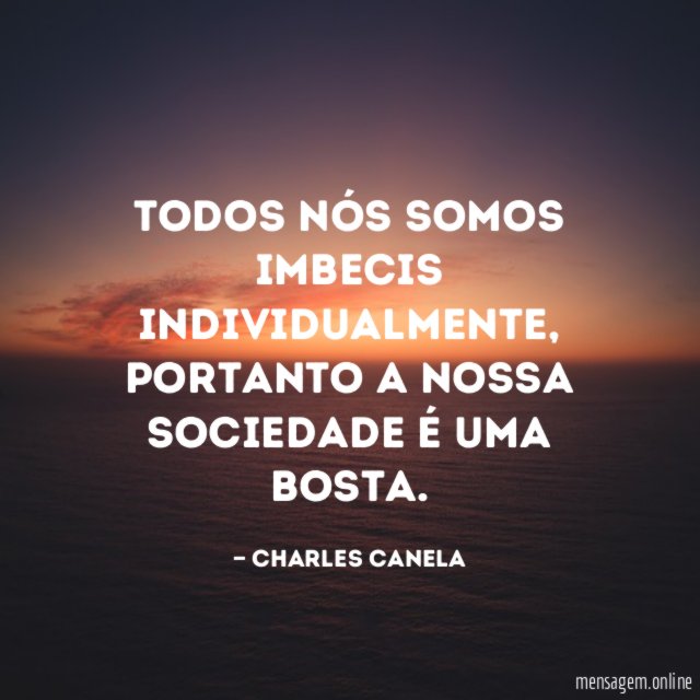 Todos nós somos imbecis individualmente