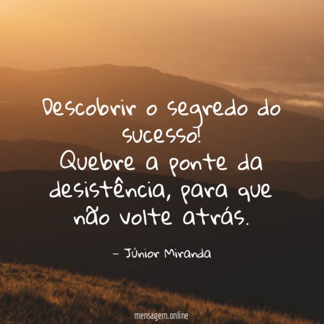 Descobrir o segredo do sucesso