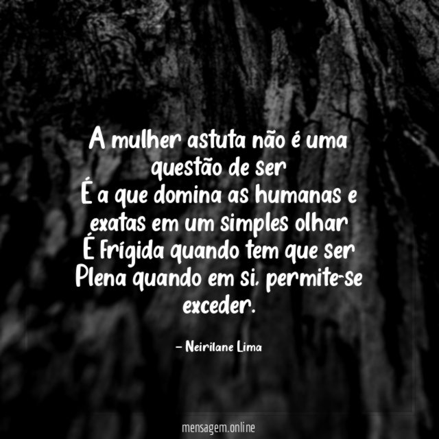 A mulher astuta não é uma questão de