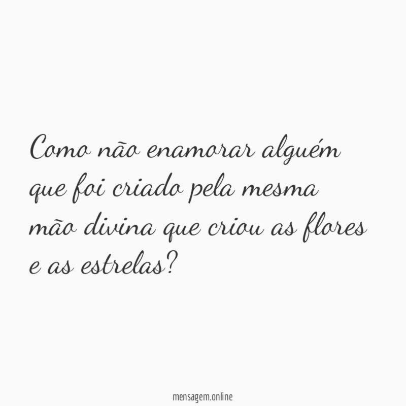 Como não enamorar alguém que foi criado pela