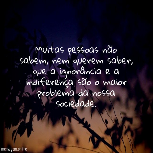 Muitas pessoas não sabem