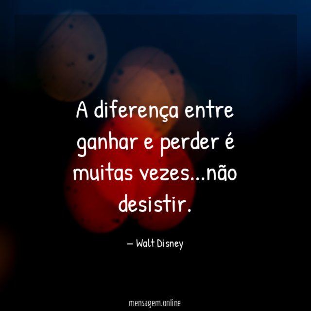 A diferença entre ganhar e perder é muitas vezes