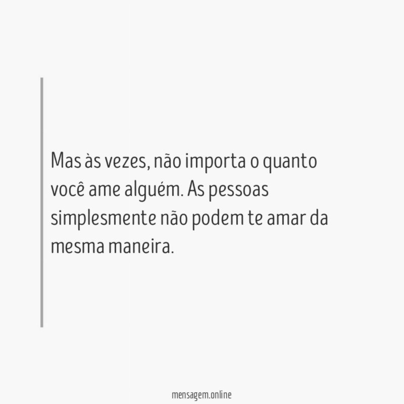 Mas às vezes