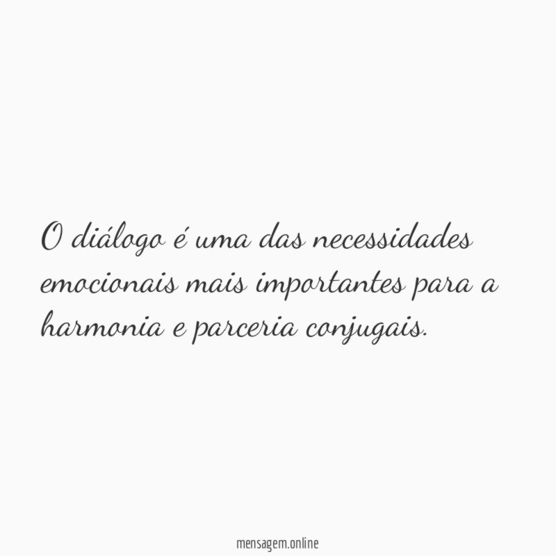 O diálogo é uma das necessidades emocionais mais