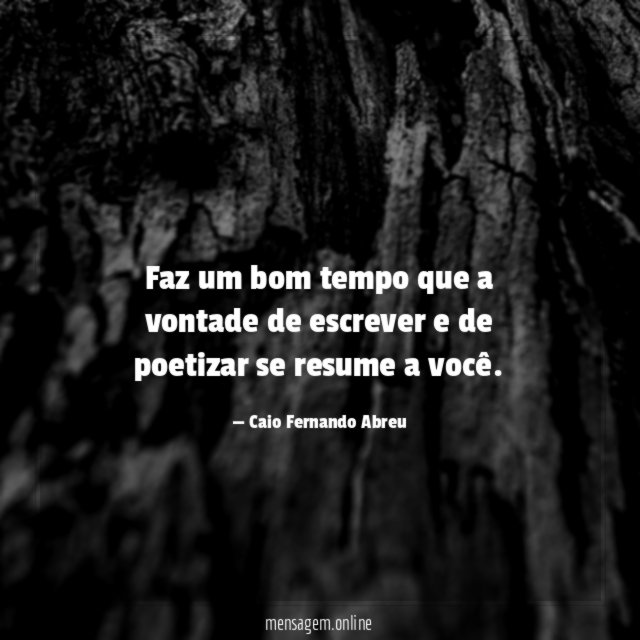 Faz um bom tempo que a vontade de