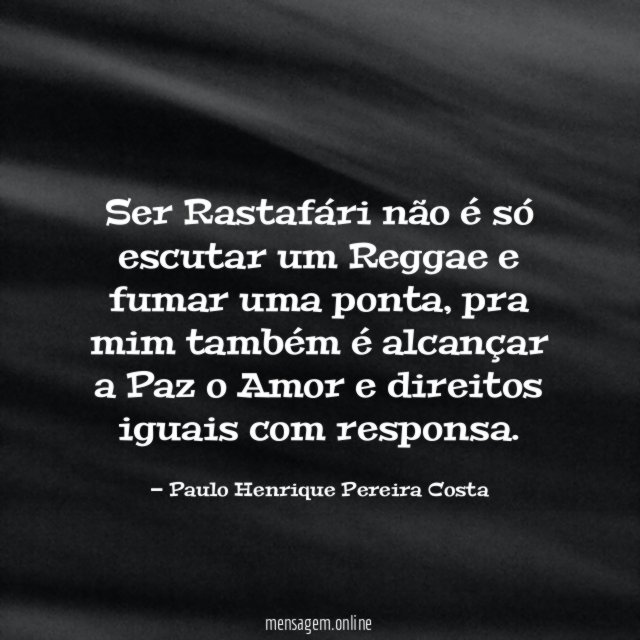 Ser Rastafári não é só escutar um Reggae