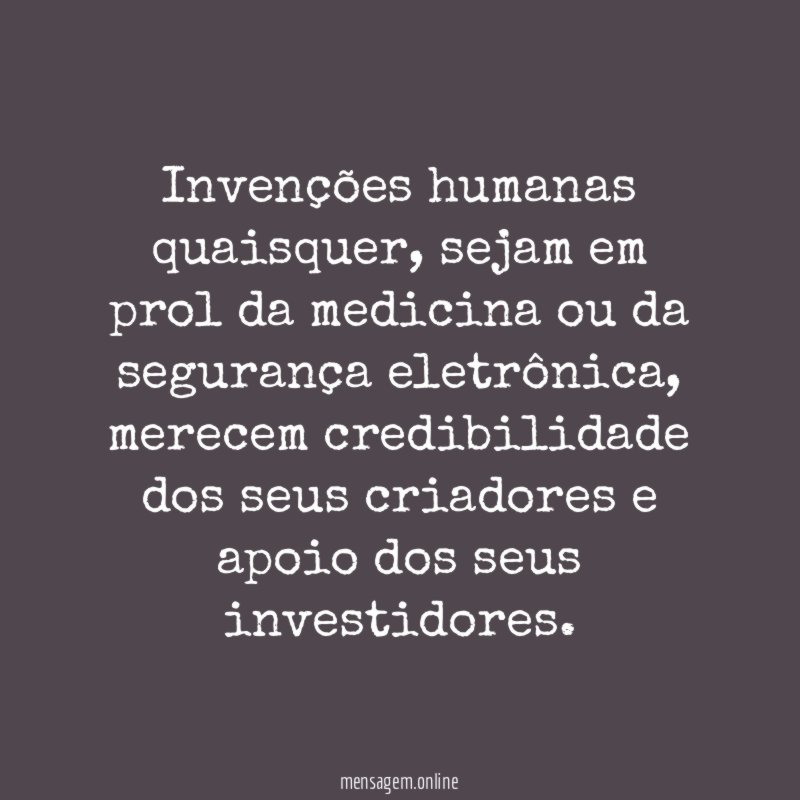 Invenções humanas quaisquer