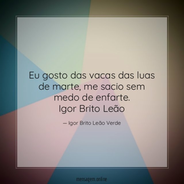 Eu gosto das vacas das luas de marte