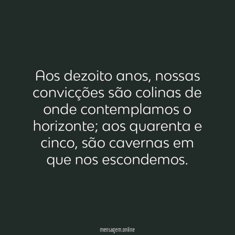 Aos dezoito anos