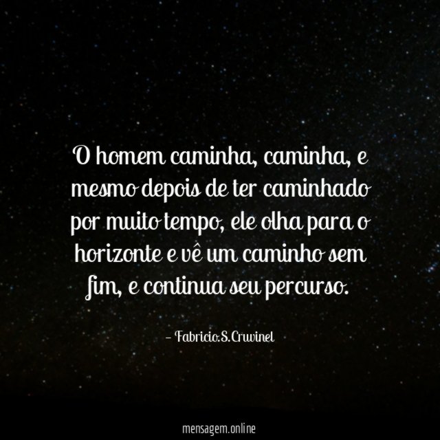O homem caminha