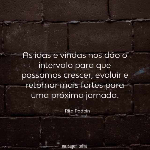 As idas e vindas nos dão o intervalo