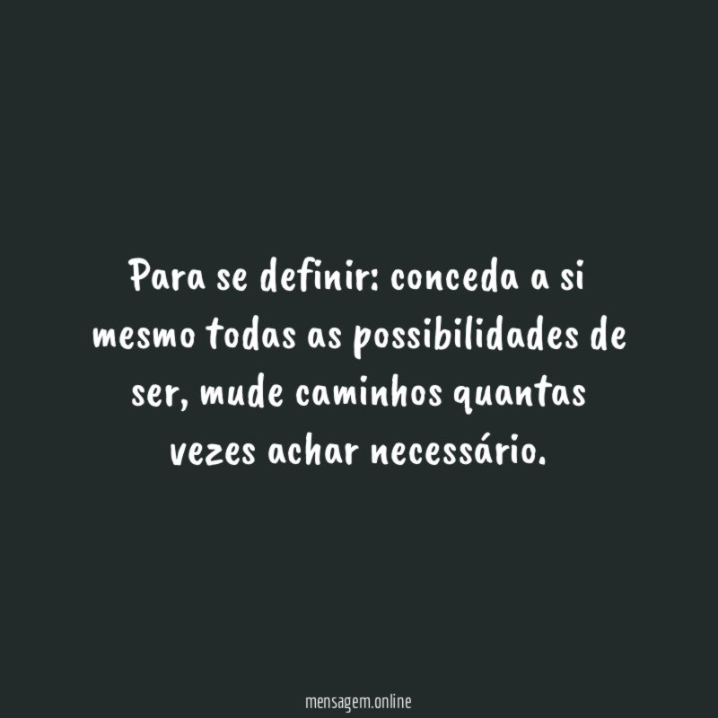 Para se definir