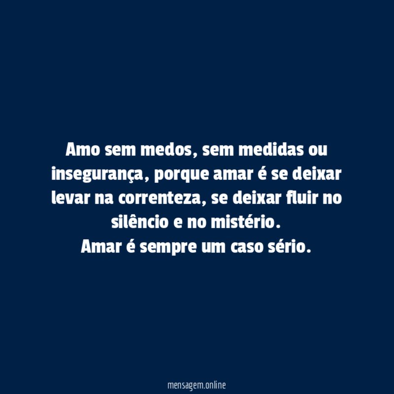 Amo sem medos