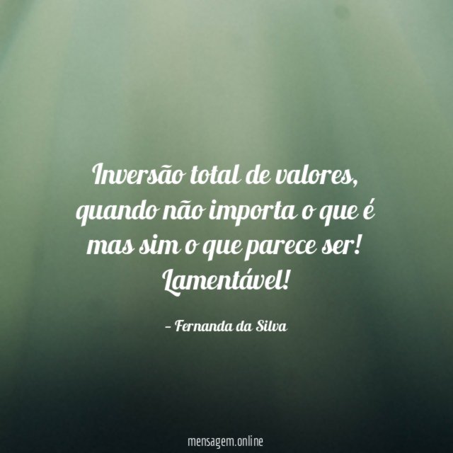 Inversão total de valores