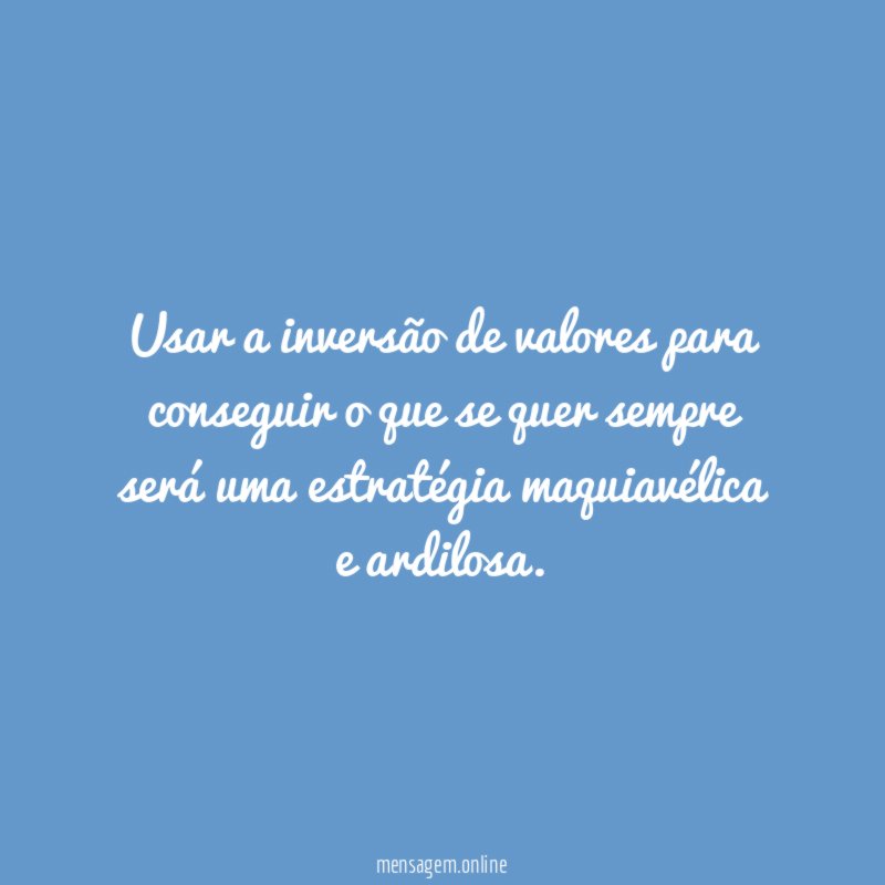 Usar a inversão de valores para conseguir