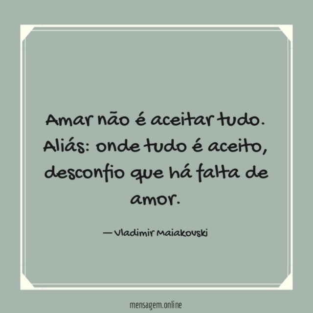 Amar não é aceitar tudo