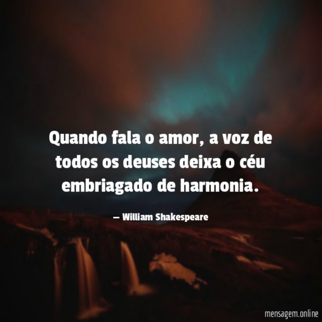 Quando fala o amor